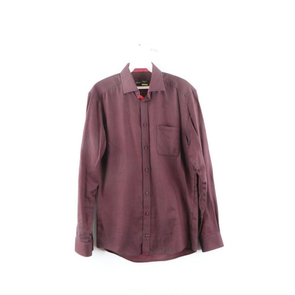 Horst Slim Fit Geometric Long Sleeve Button Shirt
